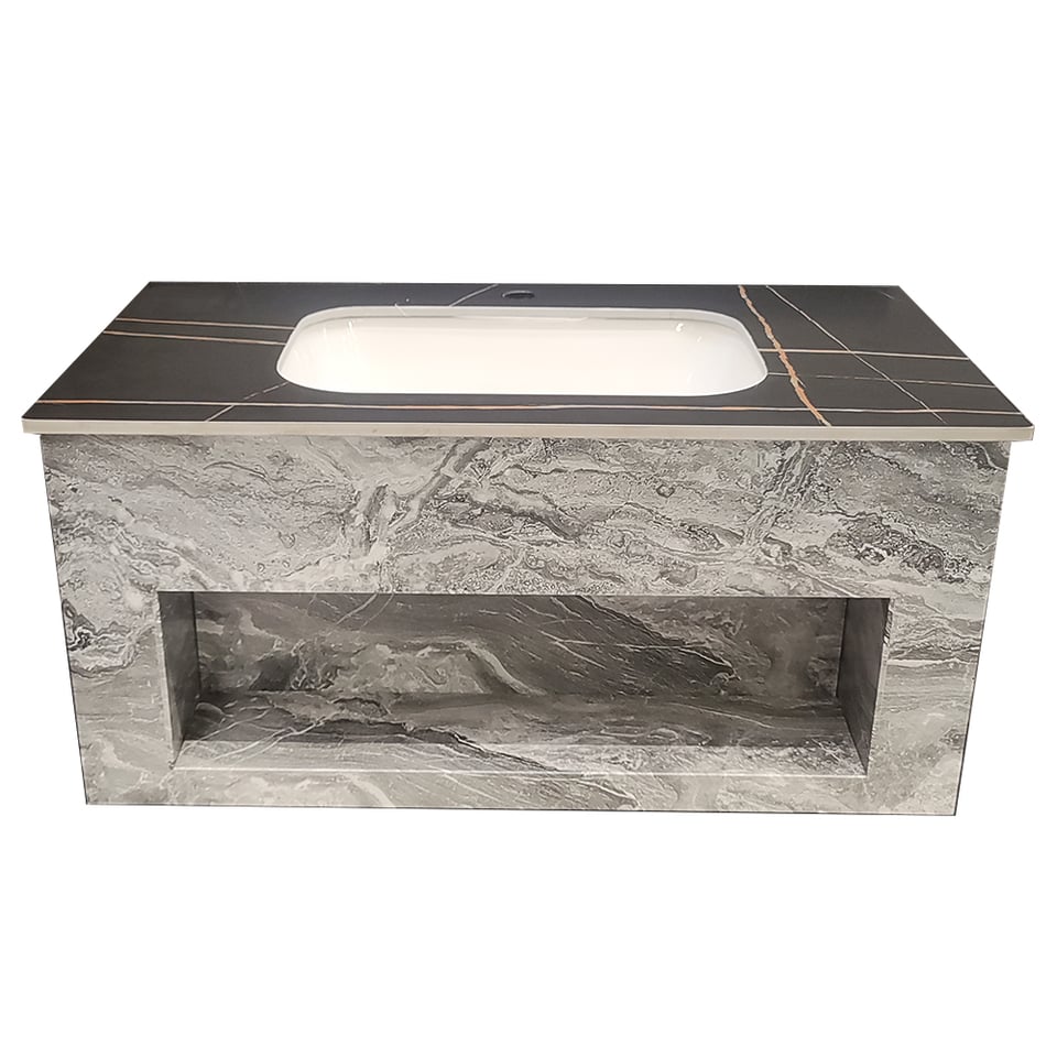 აბაზანის ავეჯის კომპლექტი სარკით Layla Stainless Steel FYB001-80 SW01