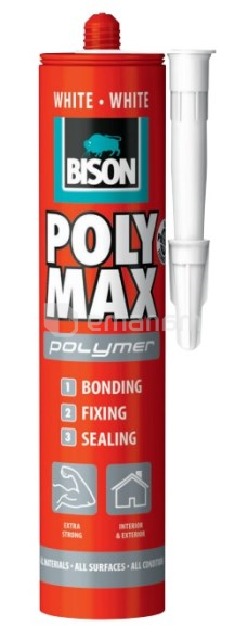 წებო ჰერმეტიკი Bison Poly Max Polymer 6300804 465 გ თეთრი