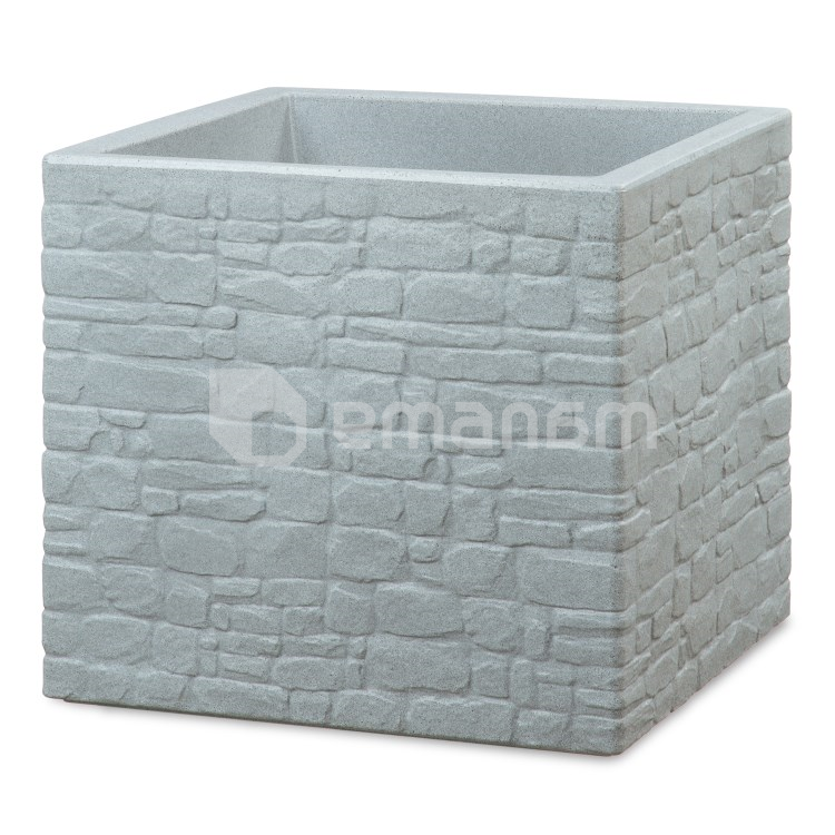 ქოთანი პლასტმასის ეზოსი Scheurich 246/40 MURETTO STONY GREY