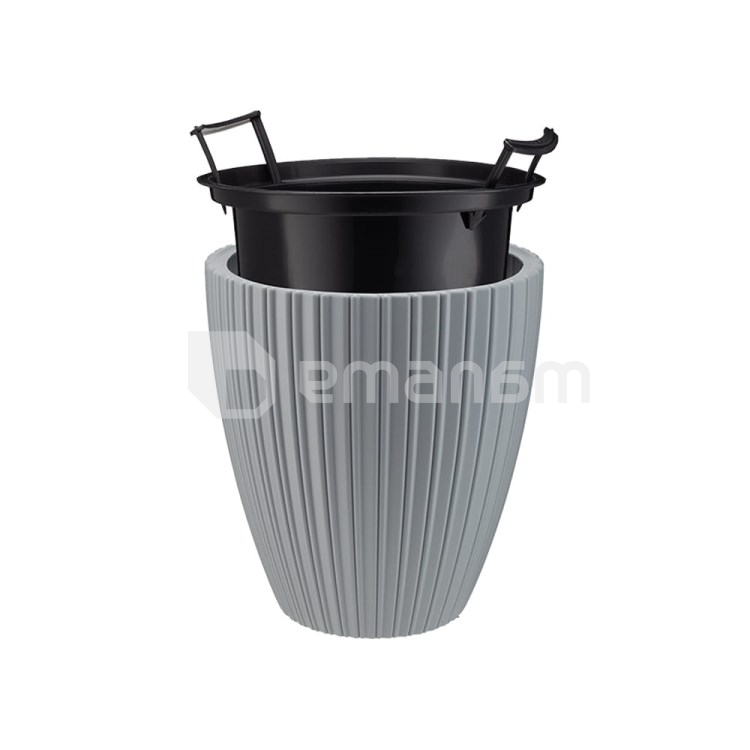 საყვავილე ქოთანი FORM PLASTIC Mika 30 ანტრაციტი
