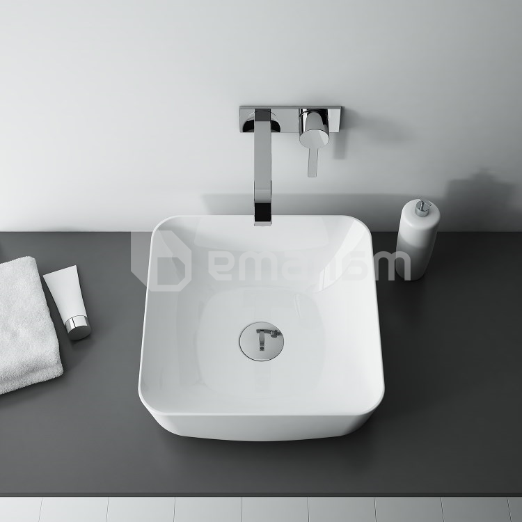 ხელსაბანი დასადები Elita Turda 39x39 თეთრი