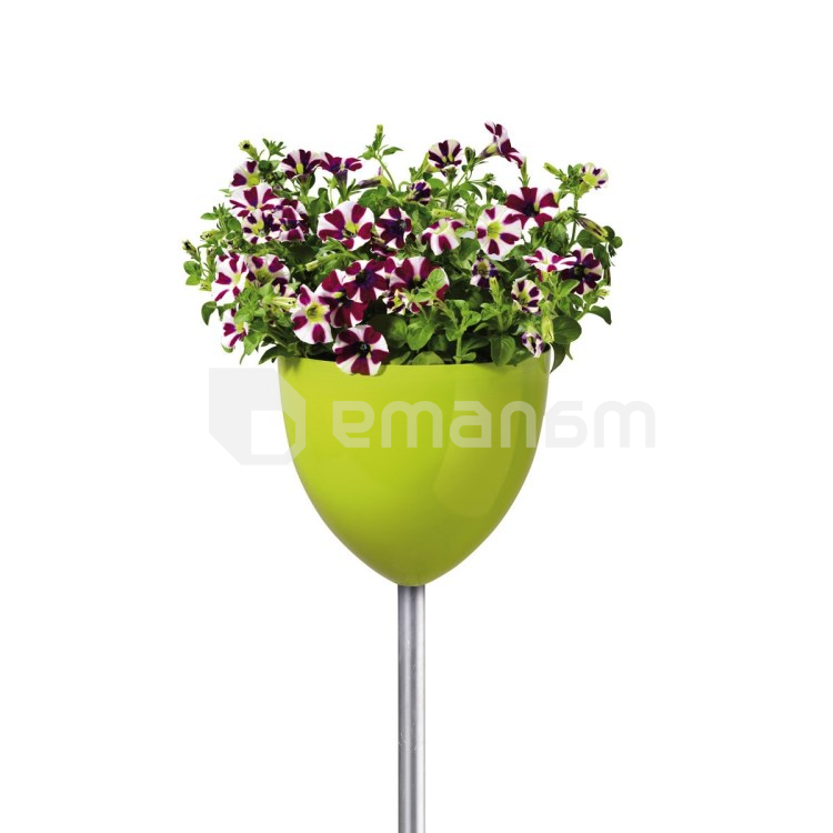 ეზოს პლასტმასის ქოთანი ფეხზე Scheurich 210 Skypot მწვანე