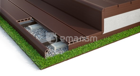 ფიცარი ტერასის Bergdeck Walnutt 2200X140X22