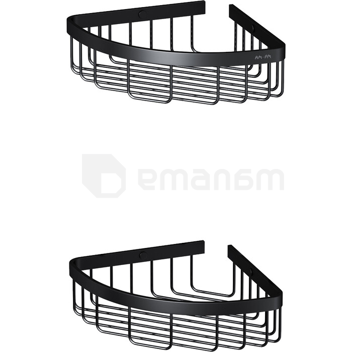 საშხაპე თარო ორსართულიანი კუთხის AM.PM Sense L Black Matt A7452222