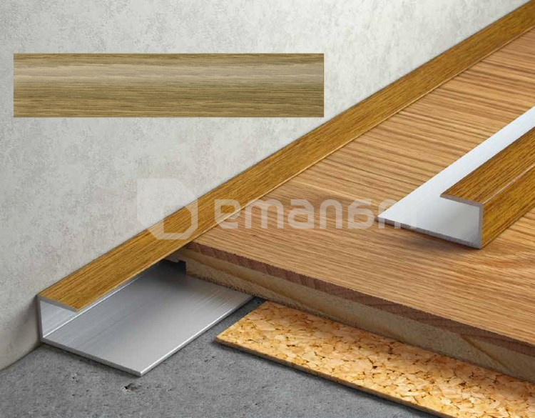 ზღურბლი-დაბოლოება ალუმინის Salag Stratus 12/930 მმ. მუხა ნატურალური