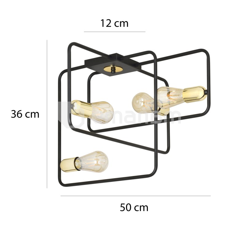 ჭაღი EMIBIG SAVO 4 E27 4x MAX 60W შავი