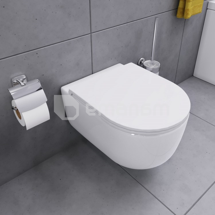 დასაკიდი უნიტაზი Damixa Sirius white DX86C1700SC თავსაფრით Duroplast Softclose