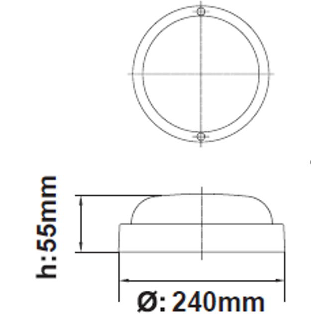 ჰერმეტული სანათი Gabis BL240CP05 24W 4000K