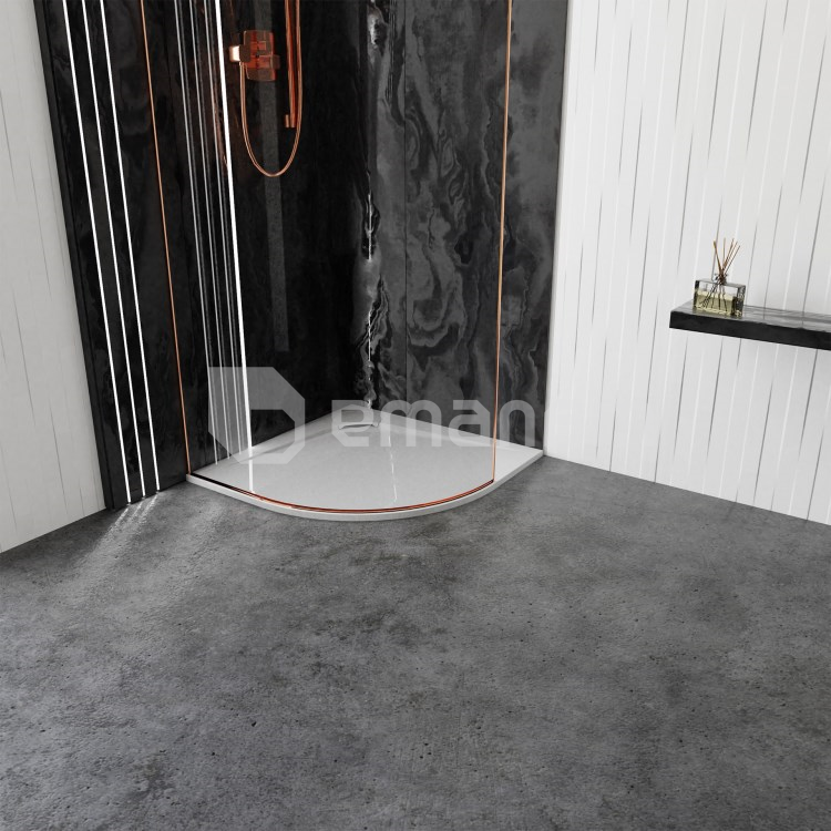 საშხაპე ძირი ხელოვნური ქვის VAYER BUMERANG 90X90 სმ