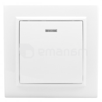 ჩამრთველი განათებით EKF ERV10-121-10 1 კლავიშიანი თეთრი