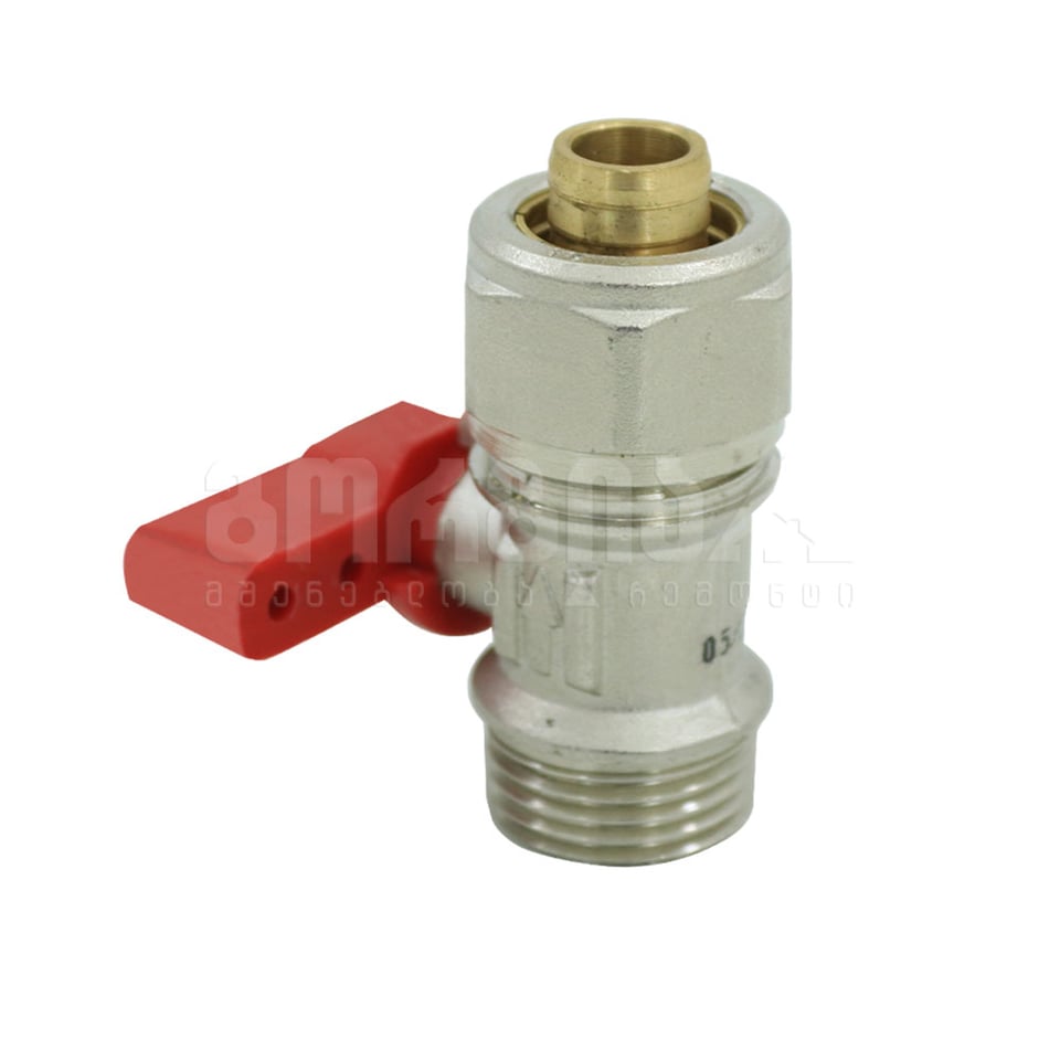 ბურთულა ვენტილი  მინი 1/2 წითელი   ECA