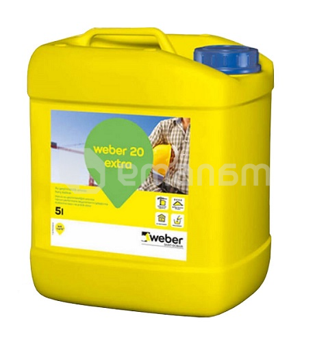 დანამატი ბეტონისთვის Weber 20 Extra 5 ლ