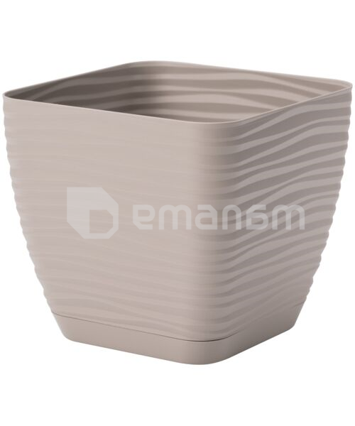 ქოთანი ყვავილის დასადგამით Form-Plastic Sahara petit 19 taupe