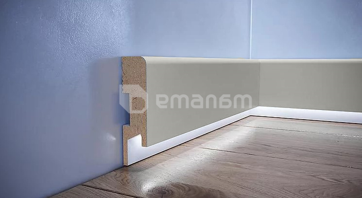 პლინტუსი Foge 9003 LB1LED 2000x100x30 მმ თეთრი