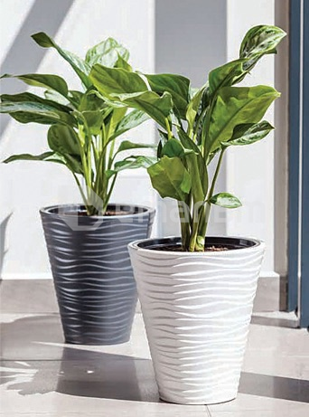 პლასტმასის ქოთანი ყვავილებისთვის FORM PLASTIC Sahara Dunes round 2722-011 Ø40 თეთრი