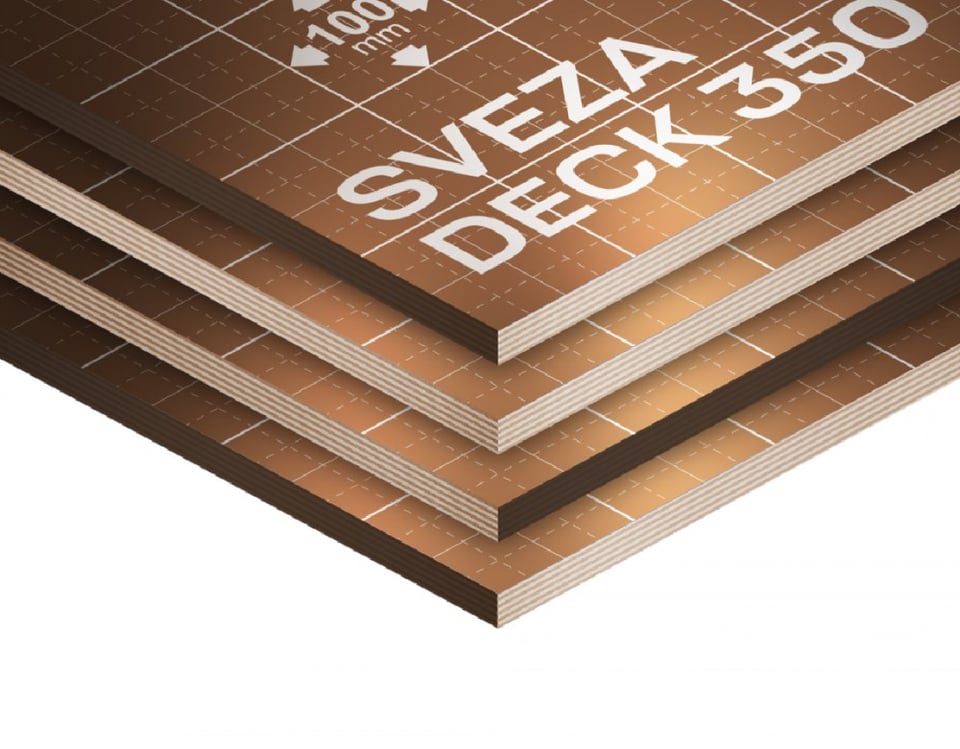 ფანერი ლამინირებული Sveza Deck 350 2440*1220*18 მმ 70 ციკლი