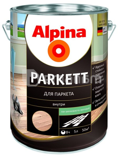 ლაქი Alpina Parkett 537893 5 ლ ნახევრად მქრქალი