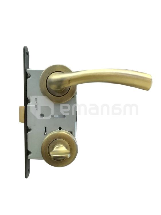 კომპლექტი სახელური და ბრუნსაკეტი BT Group KUGU AGB 70 მმ. ბრინჯაო