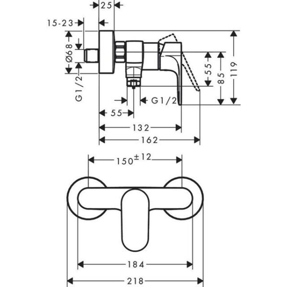 საშხაპე შემრევი Hansgrohe 72640670