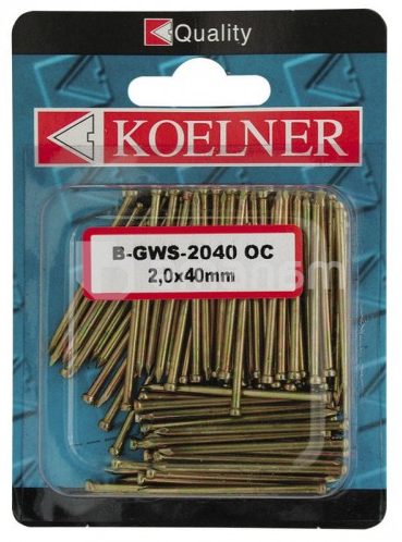 ლურსმანი 2,0X40 მმ მოთუთიებული Koelner 100 ც B-GWS-2040OC