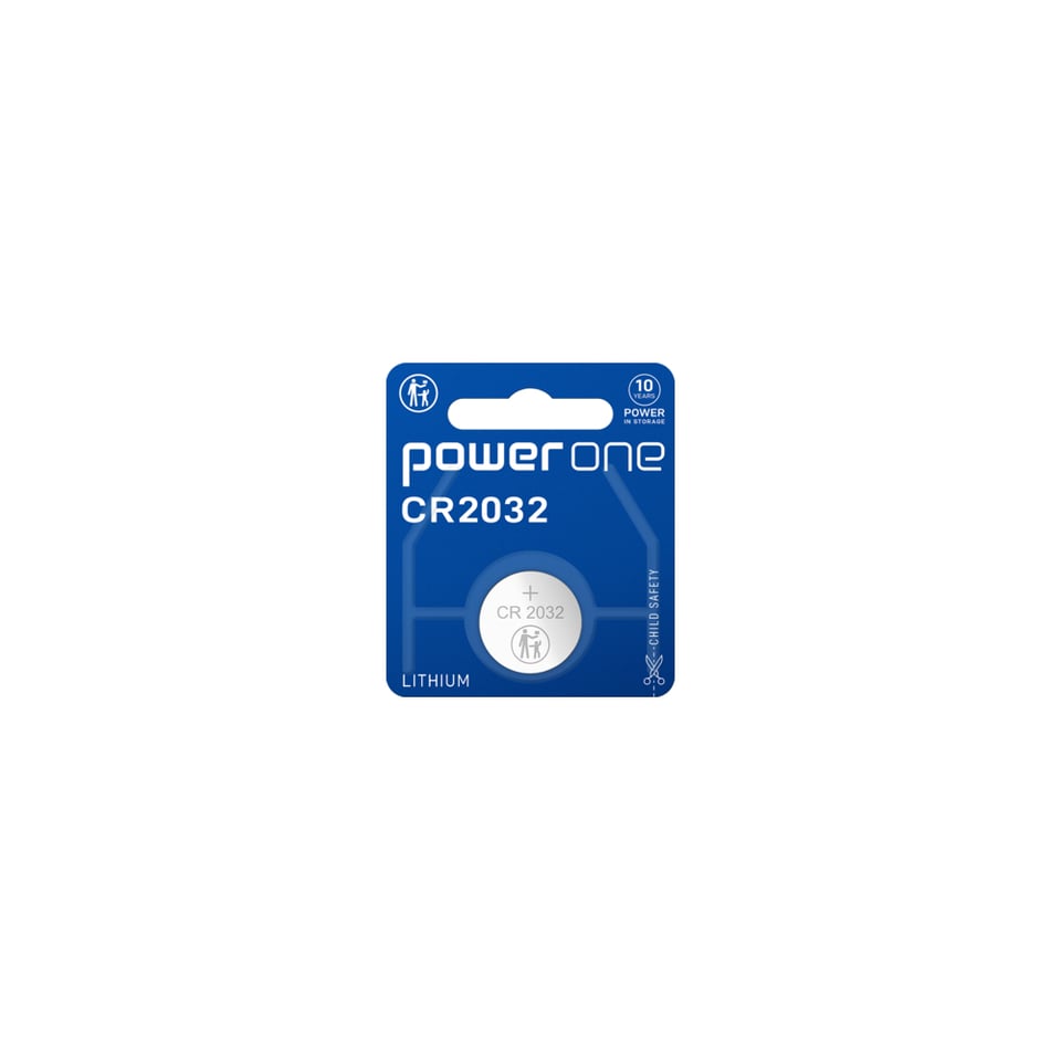 ელემენტი POWERONE CR2032 BLI 1 3V Lithium Coin