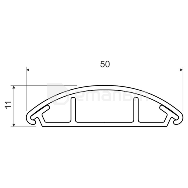 არხი საკაბელო მრგვალი Kopos LO 50_KD 50x11 მმ