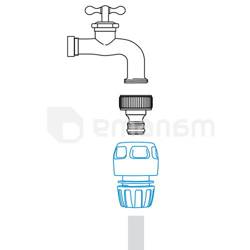 კონექტორი შლანგის GF GF80043020 1/2"-5/8"