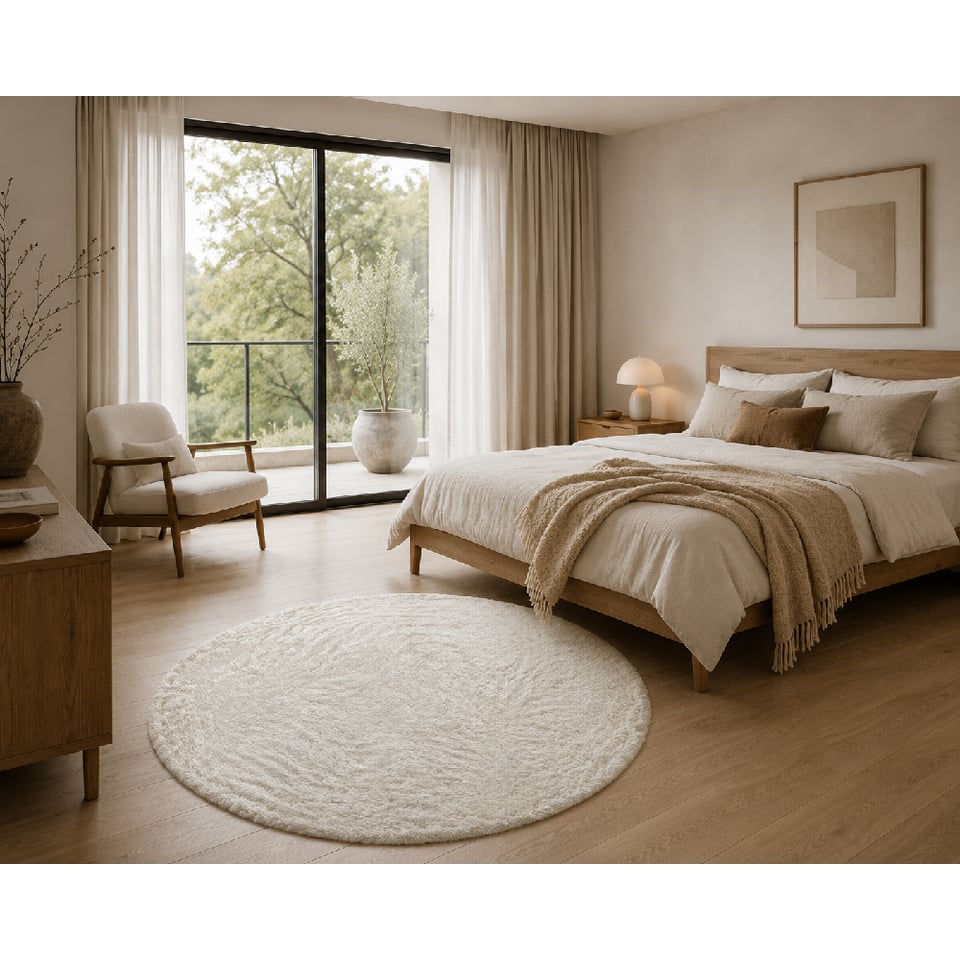 ხალიჩა Heaven Ivory R 120x120 სმ თეთრი