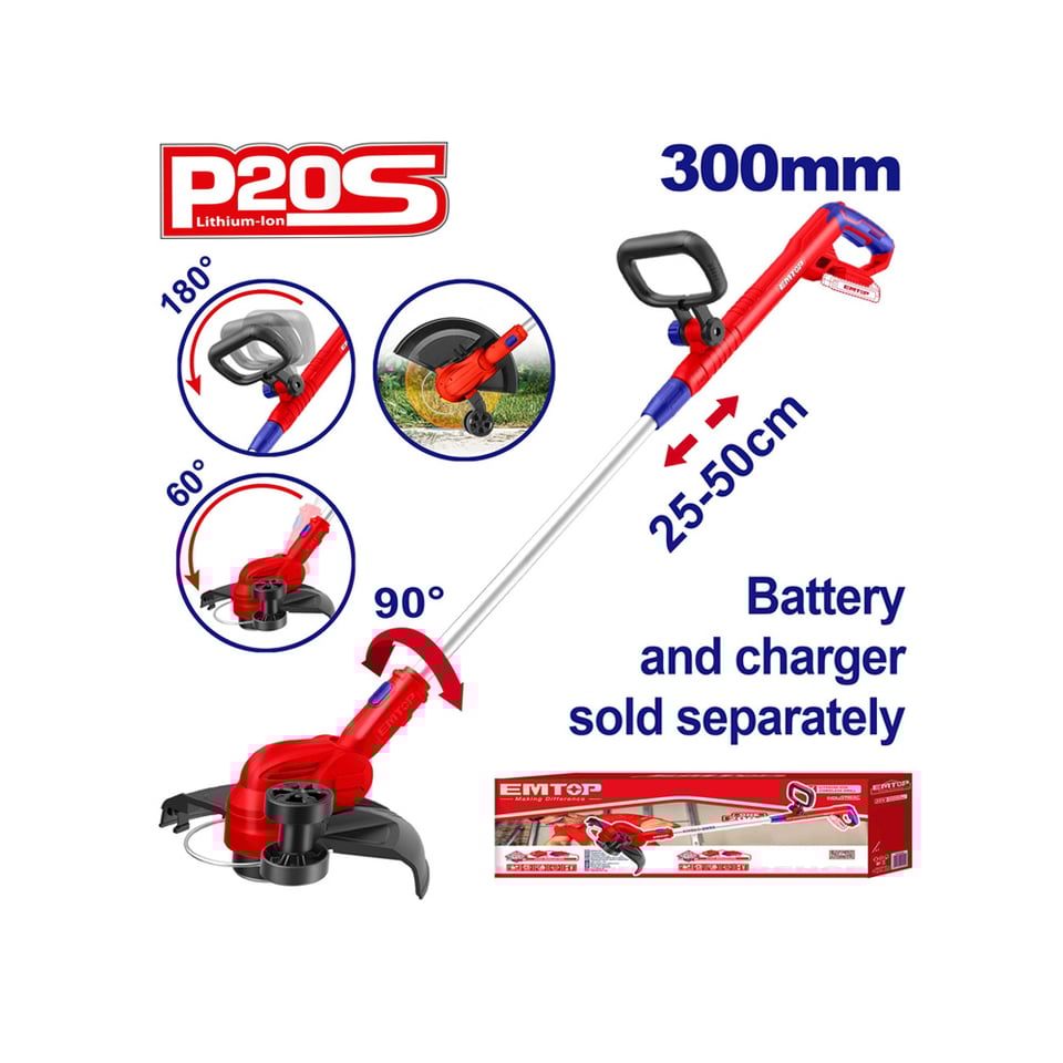 ბალახის სათიბი Li-Ion 20ვ ELGT20328  EMTOP