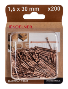 ლურსმანი Koelner 1,6X30 მმ სპილენძის 200 ც B-GWS-1630M
