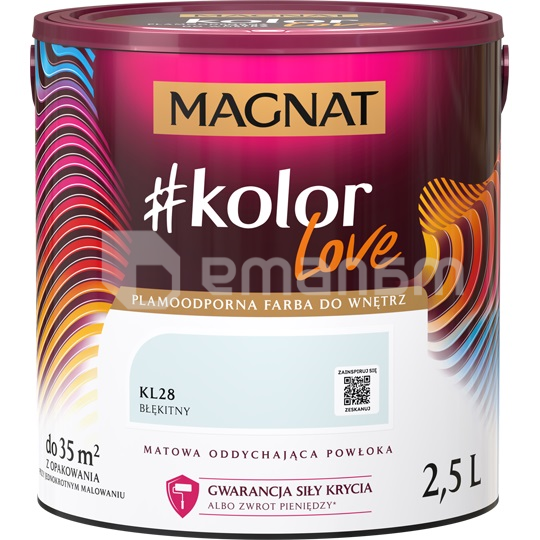 საღებავი ინტერიერის Magnat Kolor Love 2.5 ლ KL28 ცისფერი