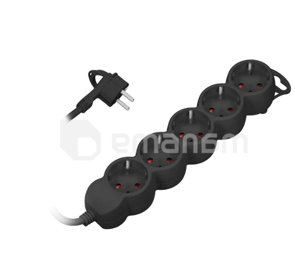 დამაგრძელებელი VIRONE 5 5მ 3 1.5მმ² Schuko შავი