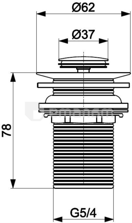 ხელსაბანის სიფონი KFA GOLD CLICK-CLACK