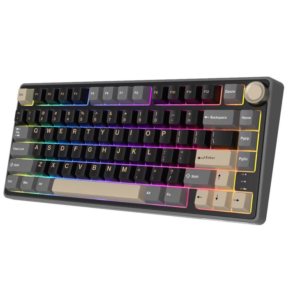 კლავიატურა Royal Kludge RK R75 RGB Mechanical Keyboard, K silver switch, Hot Swappable, Type-C wire, Phantom