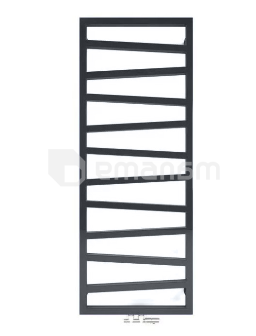 დეკორატიული საშრობი Terma ZIGZAG გრაფიტი Ral 7024 Soft (SX) 1070/500