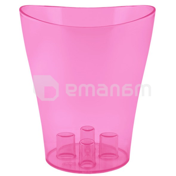 პლასტმასის გამჭვირვალე ქოთანი ორქიდეებისთვის Aleana ნიკა 16x19 ჟოლოსფერი