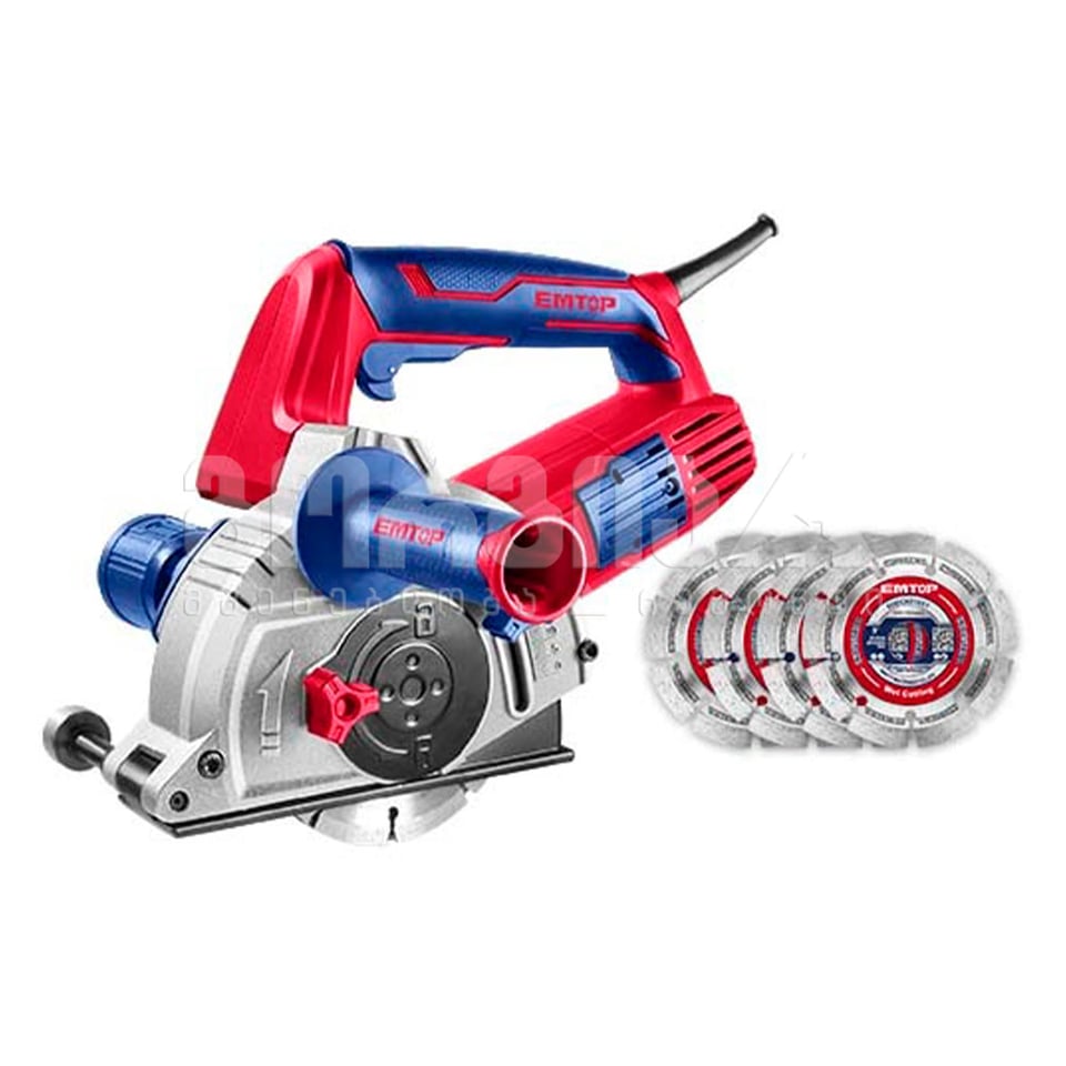 ბეტონის საჭრელი 1500ვტ 125მმ 4დისკით Emtop-EMCR15001