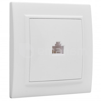 როზეტი კომპიუტერის EKF ERK01-035-10 RJ45 1 განყოფილებიანი თეთრი