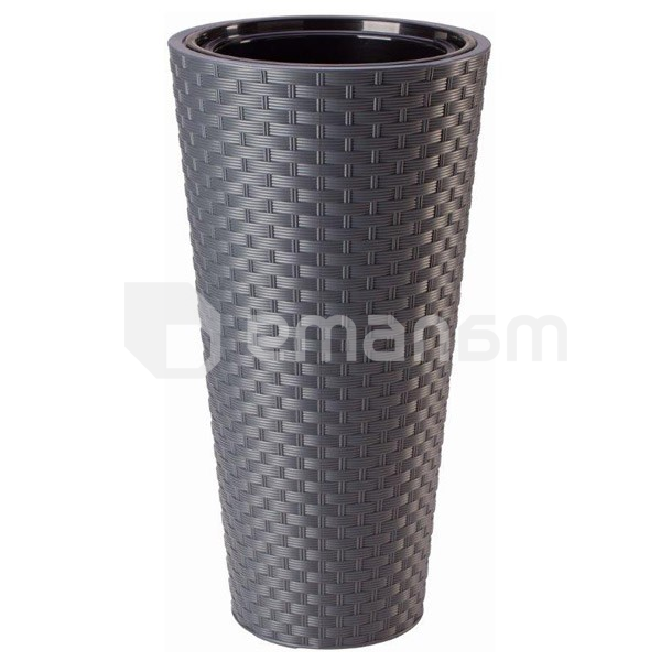 პლასტმასის ქოთანი FORM PLASTIC Rattana Slim round 3830-014 Ø30 ანტრაციტი 25 L