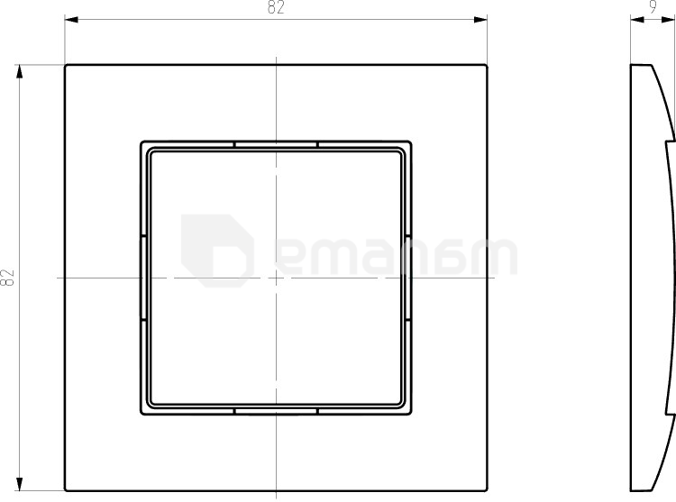 ჩარჩო Ospel Aria R-1U/70 1 განყოფილებიანი ნაცრისფერი მქრქალი