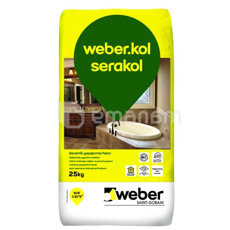 წებო ფილის Weber.kol serakol ნაცრისფერი 25 კგ