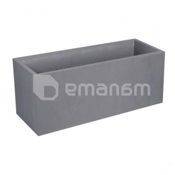 ქოთანი პლასტმასის EDA Plastiques JARDINIERE VOLCANIA DECOR PIERRE 99,5 X 39,5 X 43,5სმ 98ლ