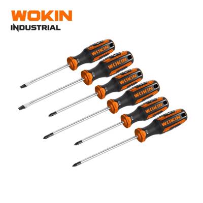 სახრახნისის ნაკრები Wokin 200806, 6Pcs Tool Set, SCREWDRIVER SET (INDUSTRIAL) Black/Silver