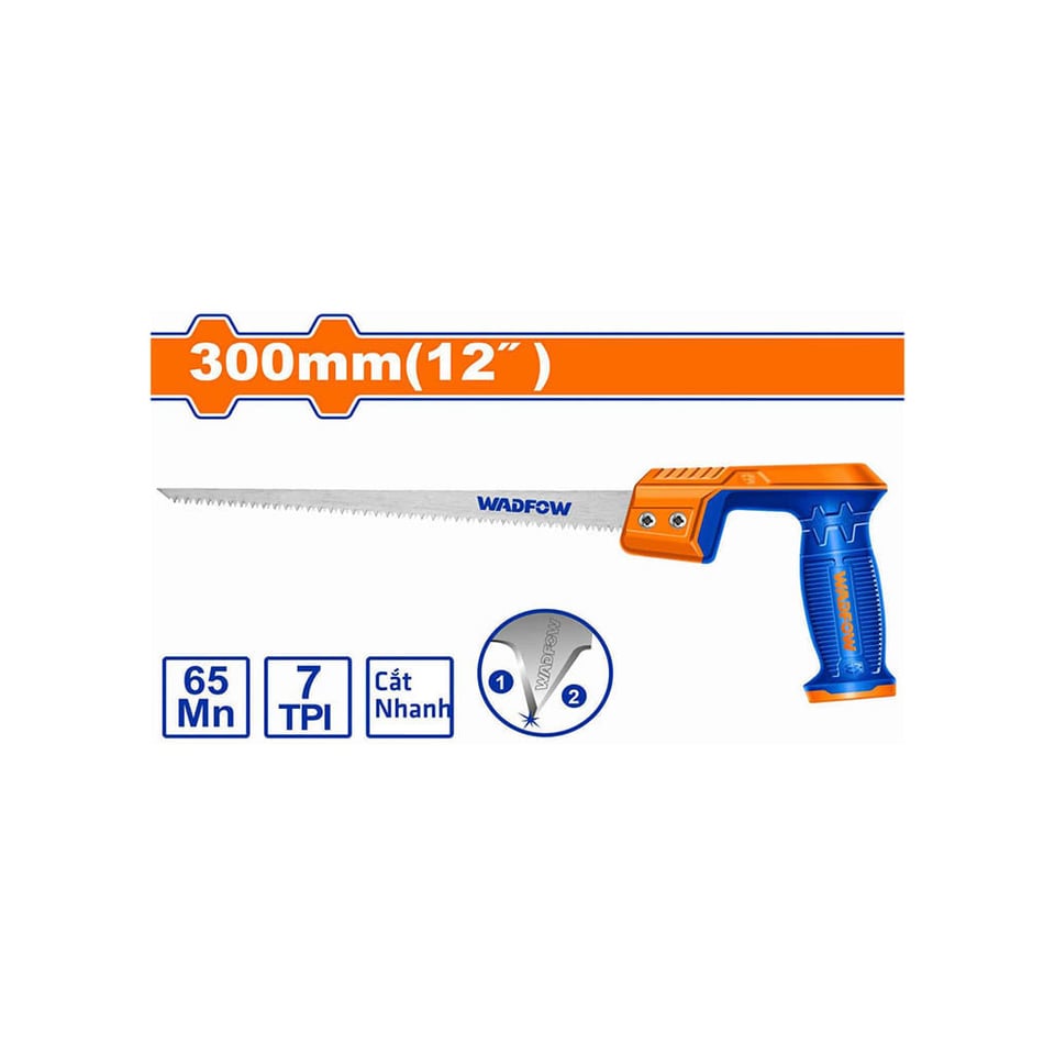 ხელის ხერხი 12"/300 მმ (WHW6G12) WADFOW