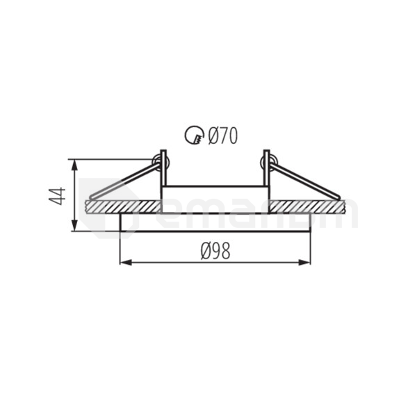 სანათი წერტილოვანი Kanlux ELNIS S W 27800 Gx5.3/GU10 1x MAX 35W