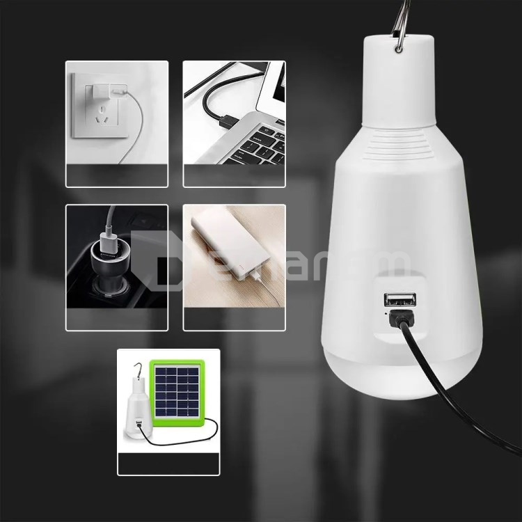 შუქდიოდური ნათურა ავარიული ფუნქციით და მზის პანელით V-TAC 2857 7W E27