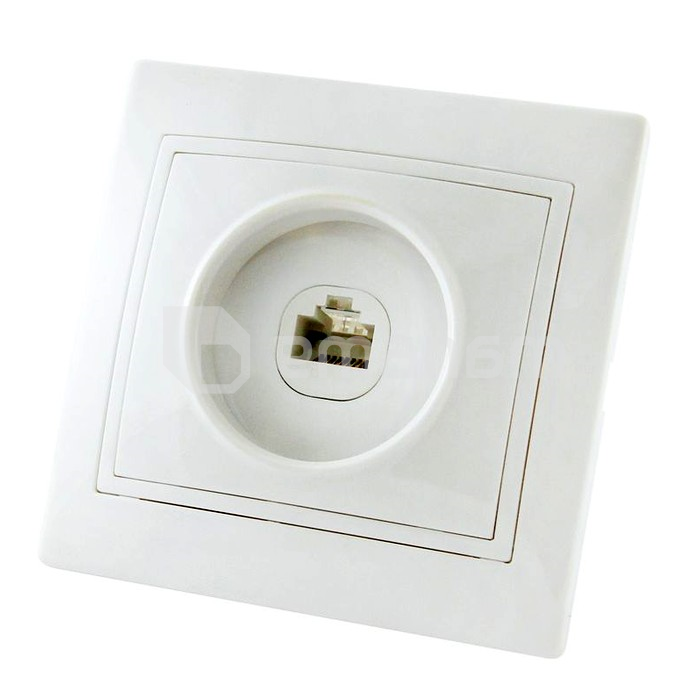 როზეტი ტელეფონის TDM SQ1814-0020 RJ11 1 განყოფილებიანი თეთრი