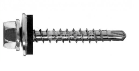 თვითმჭრელი ბურღი 4,8x35 ხე საყელურით Koelner EPDM RAL 20 ც B-OD-48035T8019