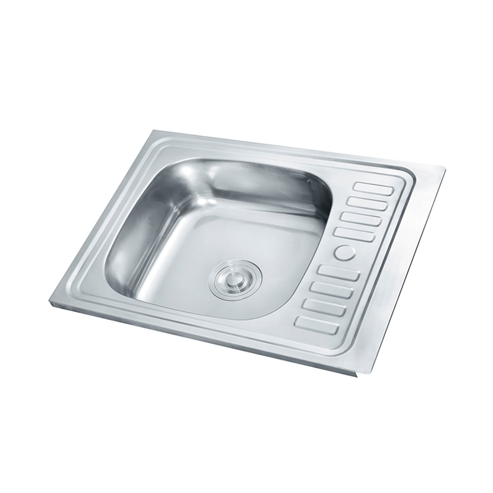 სამზარეულოს ნიჟარა+სიფონი LS-6050 600*500*180 (0.6MM)LEFT