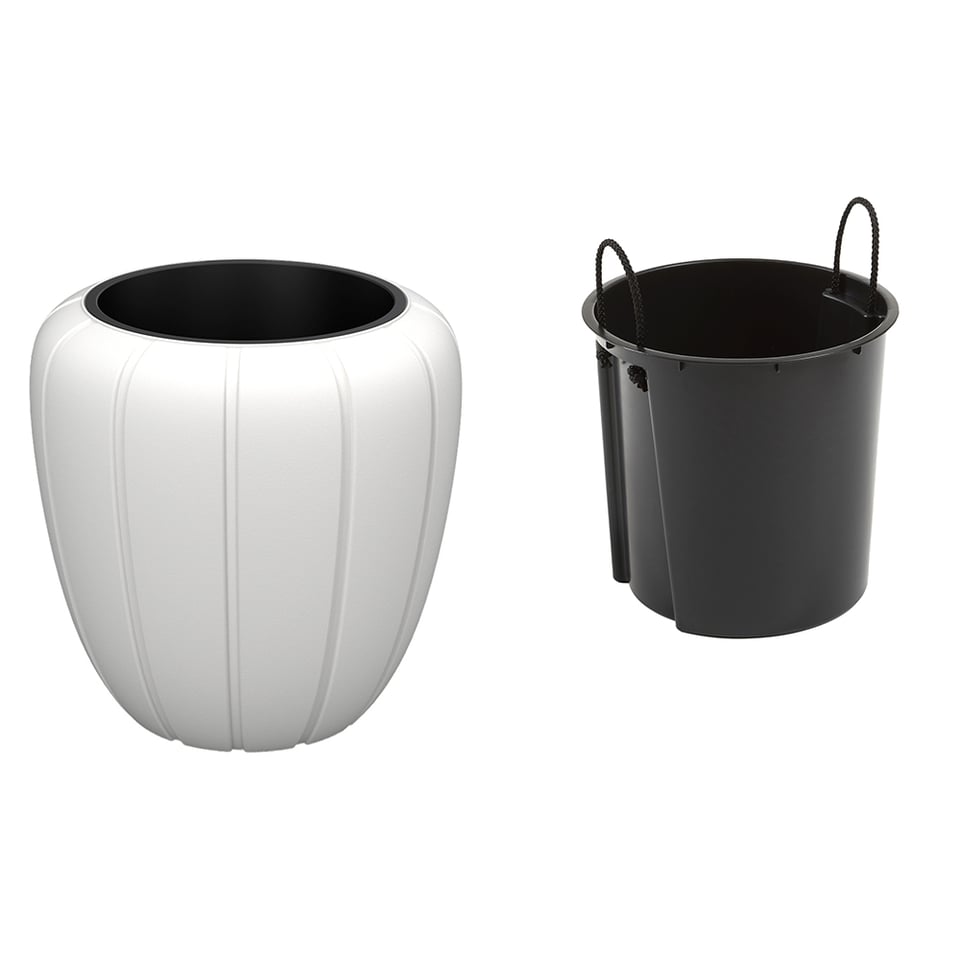 ქოთანი ყვავილის Lamela Flower pot GAJA 400 short - white